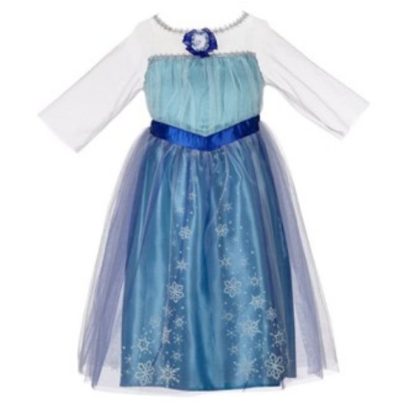 🆕Disney Frozen Elsa ❄️Snowflake Gown ❄️Dress Size: 3+Up 4-6X💥 NEW in Pac… - Picture 2 of 15